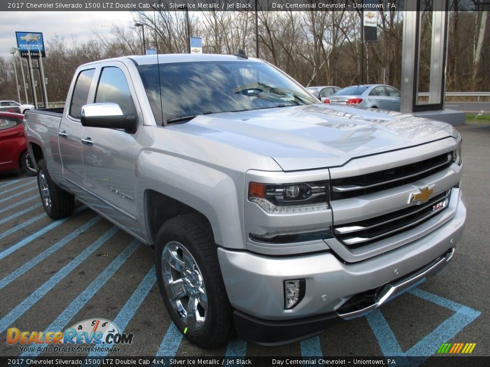 2017 Chevrolet Silverado 1500 LTZ Double Cab 4x4 Silver Ice Metallic / Jet Black Photo #8