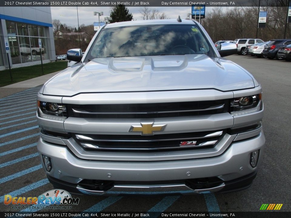 2017 Chevrolet Silverado 1500 LTZ Double Cab 4x4 Silver Ice Metallic / Jet Black Photo #9