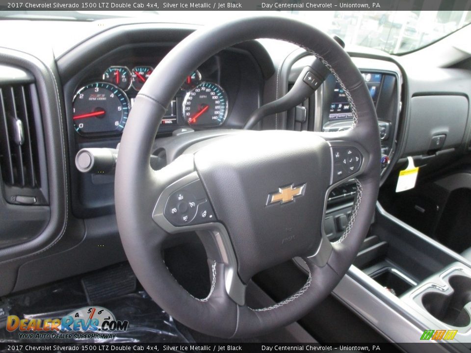 2017 Chevrolet Silverado 1500 LTZ Double Cab 4x4 Silver Ice Metallic / Jet Black Photo #14