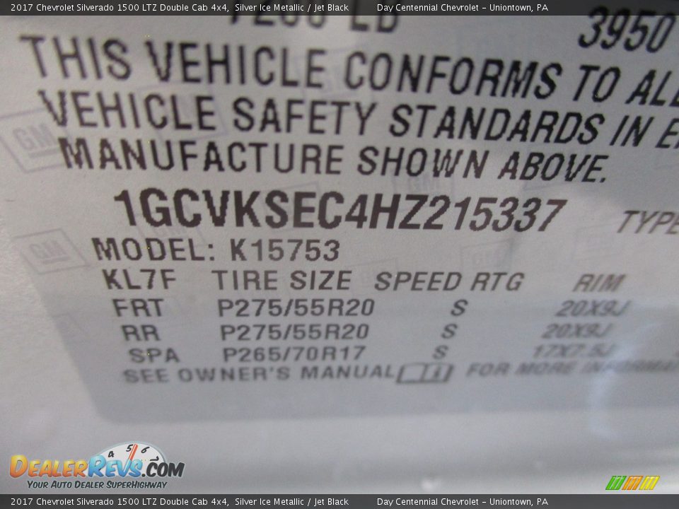 2017 Chevrolet Silverado 1500 LTZ Double Cab 4x4 Silver Ice Metallic / Jet Black Photo #19