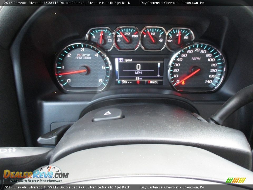 2017 Chevrolet Silverado 1500 LTZ Double Cab 4x4 Silver Ice Metallic / Jet Black Photo #20