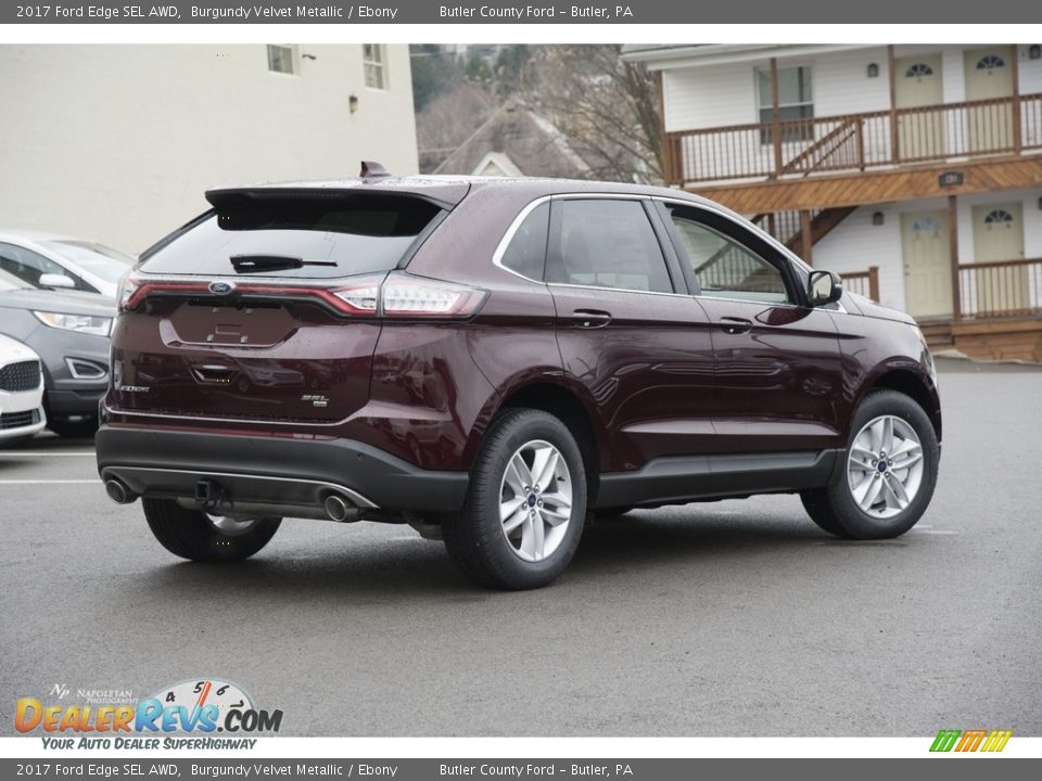 2017 Ford Edge SEL AWD Burgundy Velvet Metallic / Ebony Photo #3