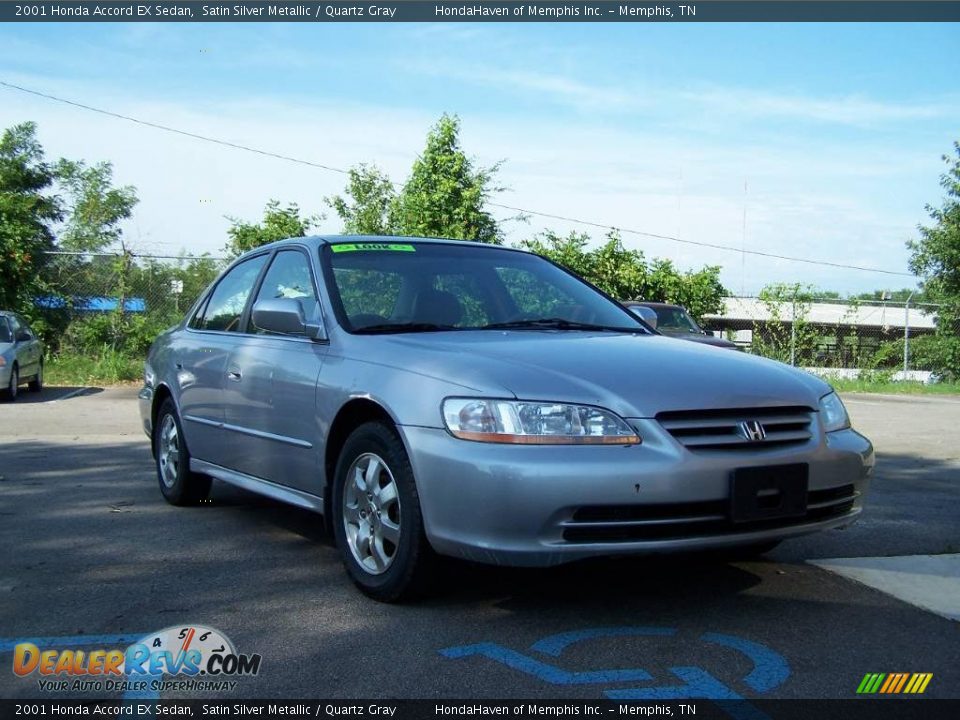 2001 Honda Accord EX Sedan Satin Silver Metallic / Quartz Gray Photo #1