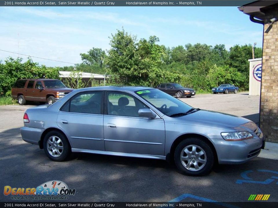 2001 Honda Accord EX Sedan Satin Silver Metallic / Quartz Gray Photo #2
