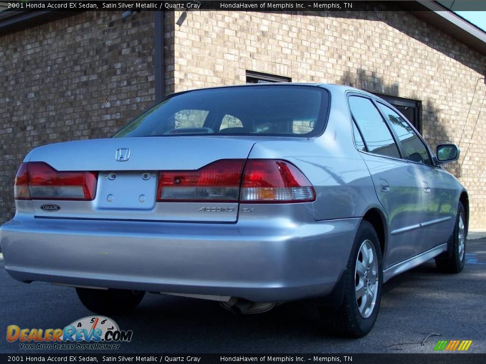 2001 Honda Accord EX Sedan Satin Silver Metallic / Quartz Gray Photo #3