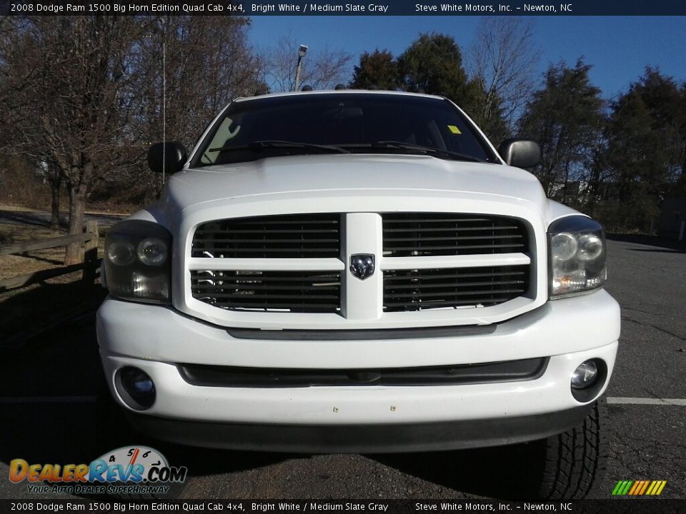 2008 Dodge Ram 1500 Big Horn Edition Quad Cab 4x4 Bright White / Medium Slate Gray Photo #3
