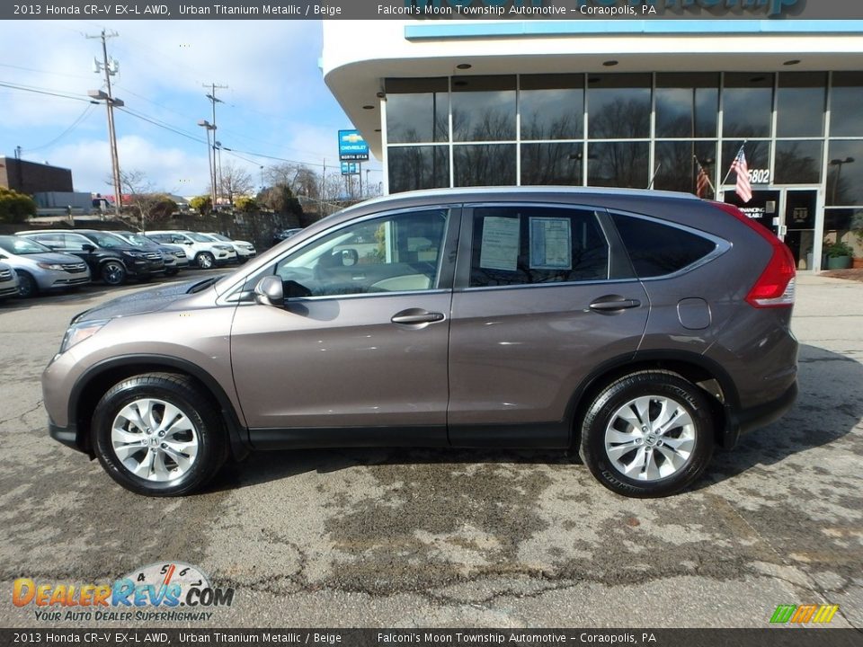 2013 Honda CR-V EX-L AWD Urban Titanium Metallic / Beige Photo #2