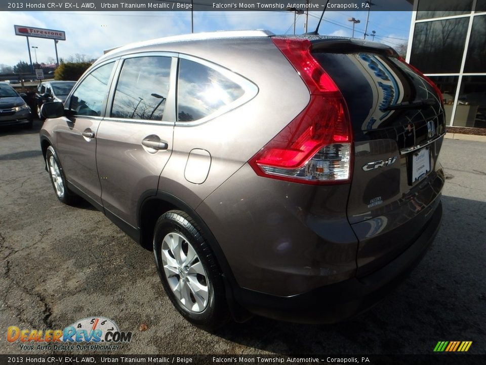 2013 Honda CR-V EX-L AWD Urban Titanium Metallic / Beige Photo #3