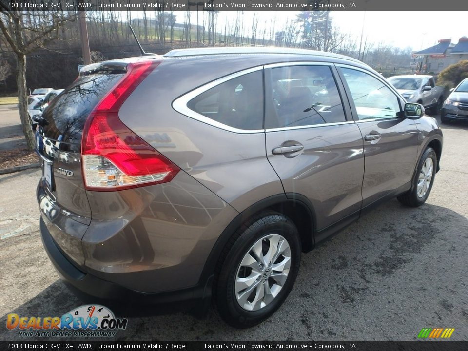 2013 Honda CR-V EX-L AWD Urban Titanium Metallic / Beige Photo #5