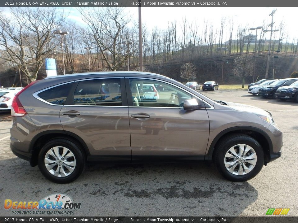 2013 Honda CR-V EX-L AWD Urban Titanium Metallic / Beige Photo #8