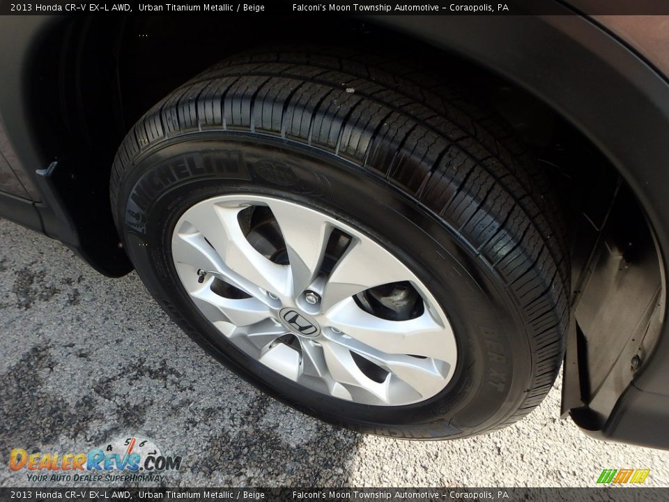 2013 Honda CR-V EX-L AWD Urban Titanium Metallic / Beige Photo #9