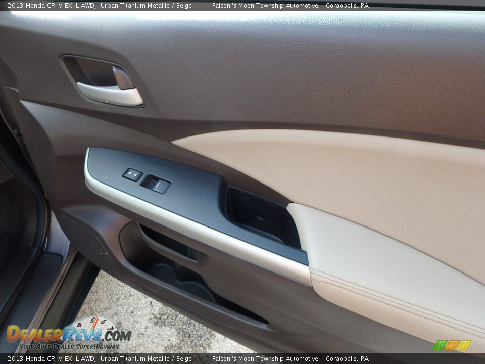 2013 Honda CR-V EX-L AWD Urban Titanium Metallic / Beige Photo #12