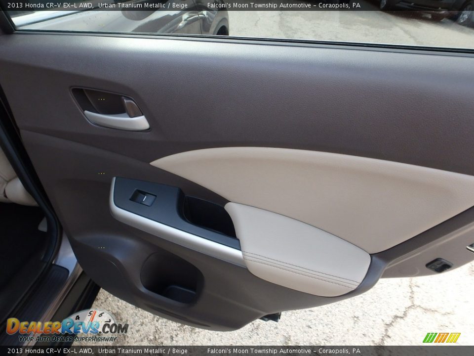 2013 Honda CR-V EX-L AWD Urban Titanium Metallic / Beige Photo #14