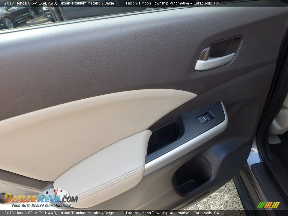 2013 Honda CR-V EX-L AWD Urban Titanium Metallic / Beige Photo #18