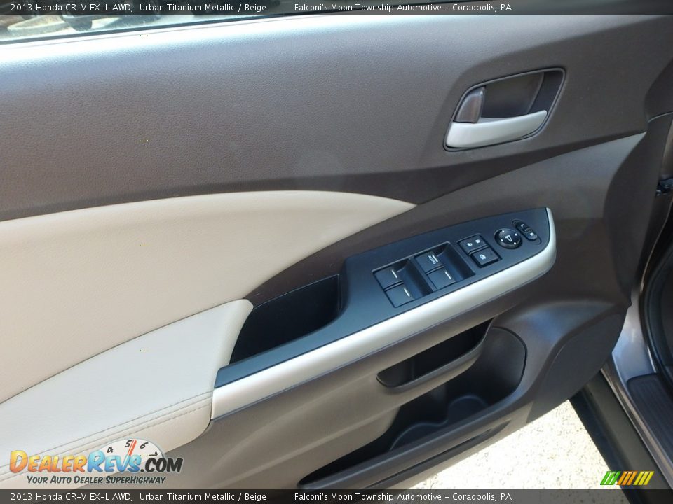 2013 Honda CR-V EX-L AWD Urban Titanium Metallic / Beige Photo #19