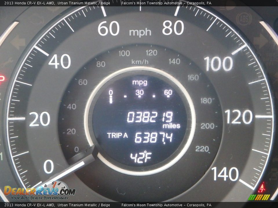 2013 Honda CR-V EX-L AWD Urban Titanium Metallic / Beige Photo #24