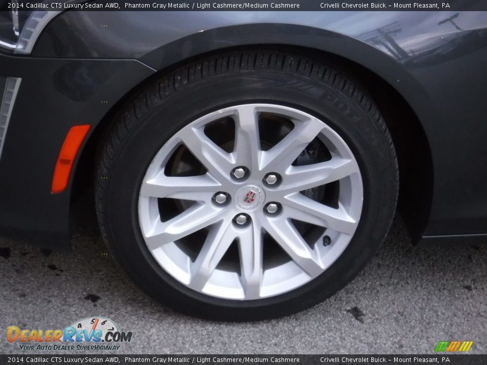 2014 Cadillac CTS Luxury Sedan AWD Phantom Gray Metallic / Light Cashmere/Medium Cashmere Photo #3