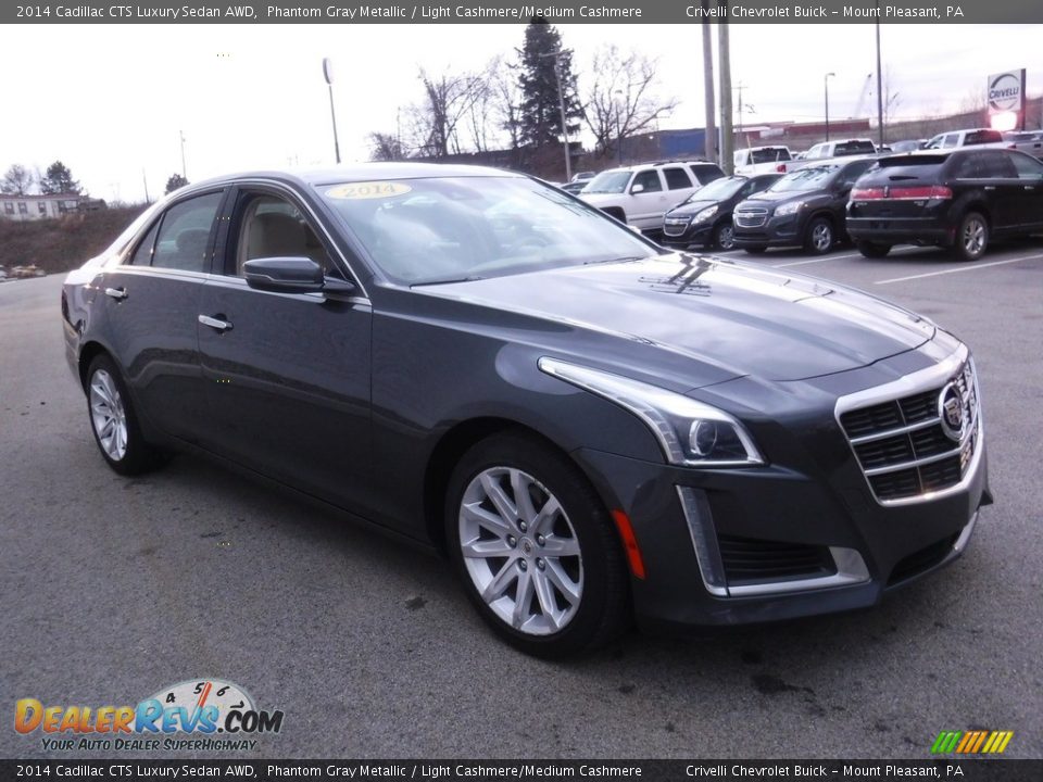 2014 Cadillac CTS Luxury Sedan AWD Phantom Gray Metallic / Light Cashmere/Medium Cashmere Photo #7