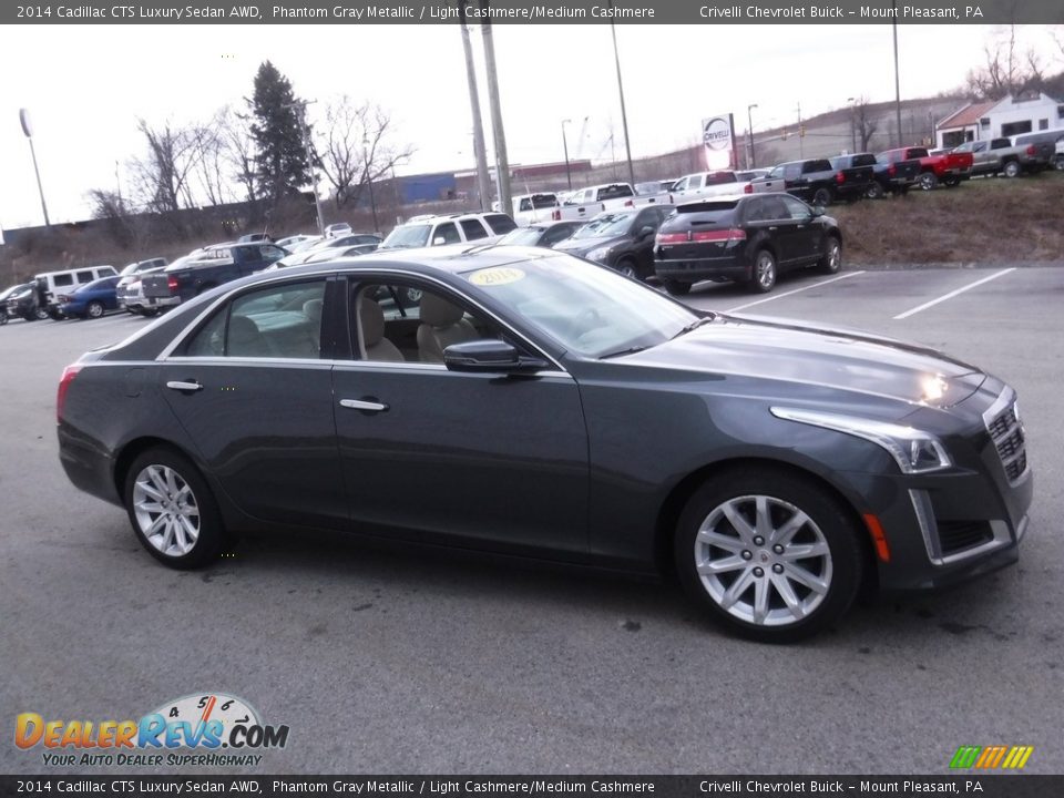 2014 Cadillac CTS Luxury Sedan AWD Phantom Gray Metallic / Light Cashmere/Medium Cashmere Photo #8