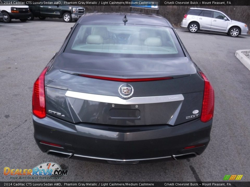2014 Cadillac CTS Luxury Sedan AWD Phantom Gray Metallic / Light Cashmere/Medium Cashmere Photo #11