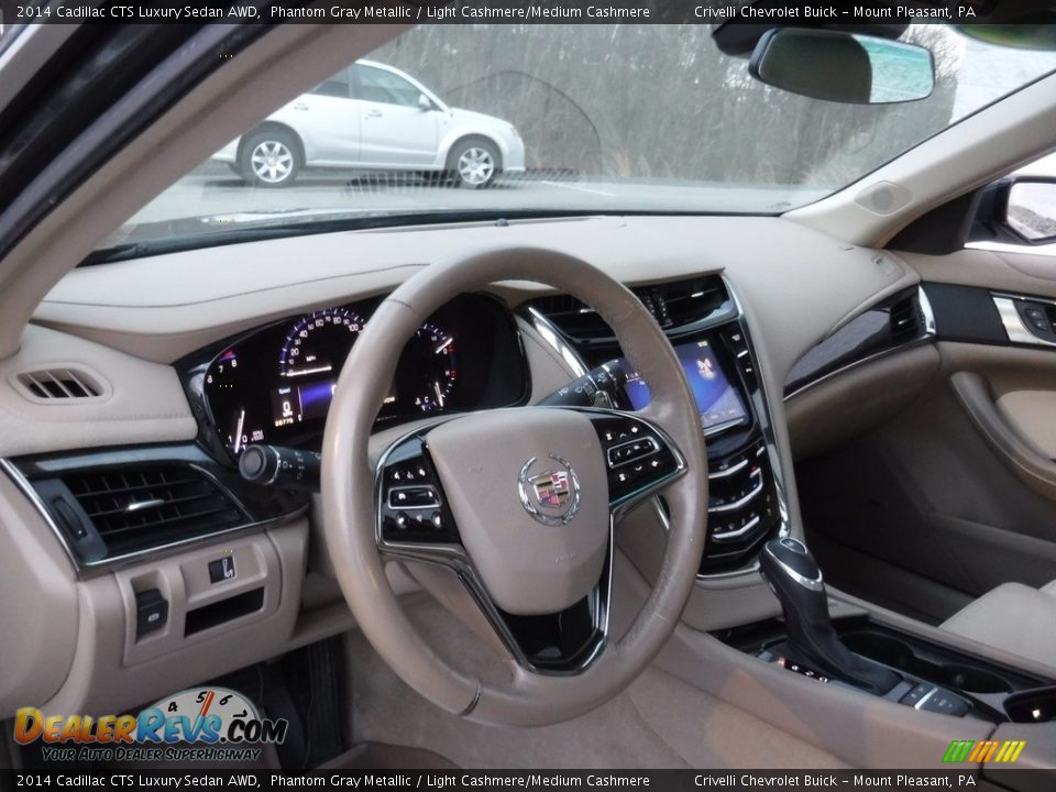 2014 Cadillac CTS Luxury Sedan AWD Phantom Gray Metallic / Light Cashmere/Medium Cashmere Photo #17