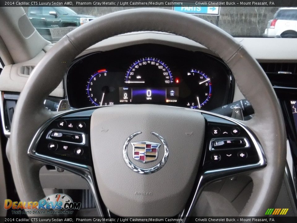 2014 Cadillac CTS Luxury Sedan AWD Phantom Gray Metallic / Light Cashmere/Medium Cashmere Photo #31