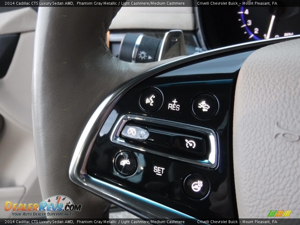2014 Cadillac CTS Luxury Sedan AWD Phantom Gray Metallic / Light Cashmere/Medium Cashmere Photo #32