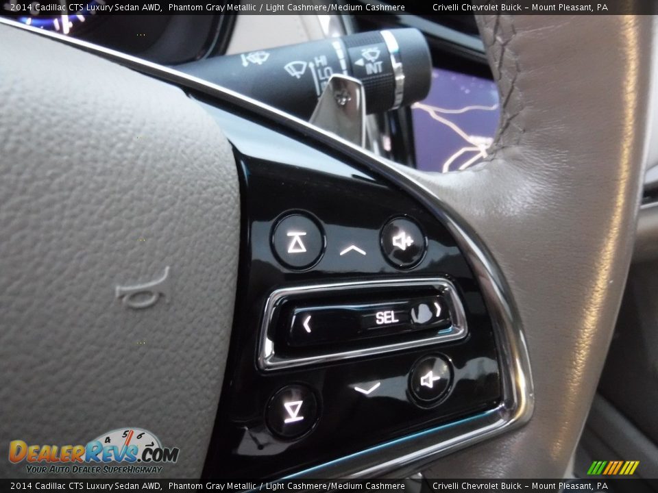 2014 Cadillac CTS Luxury Sedan AWD Phantom Gray Metallic / Light Cashmere/Medium Cashmere Photo #33