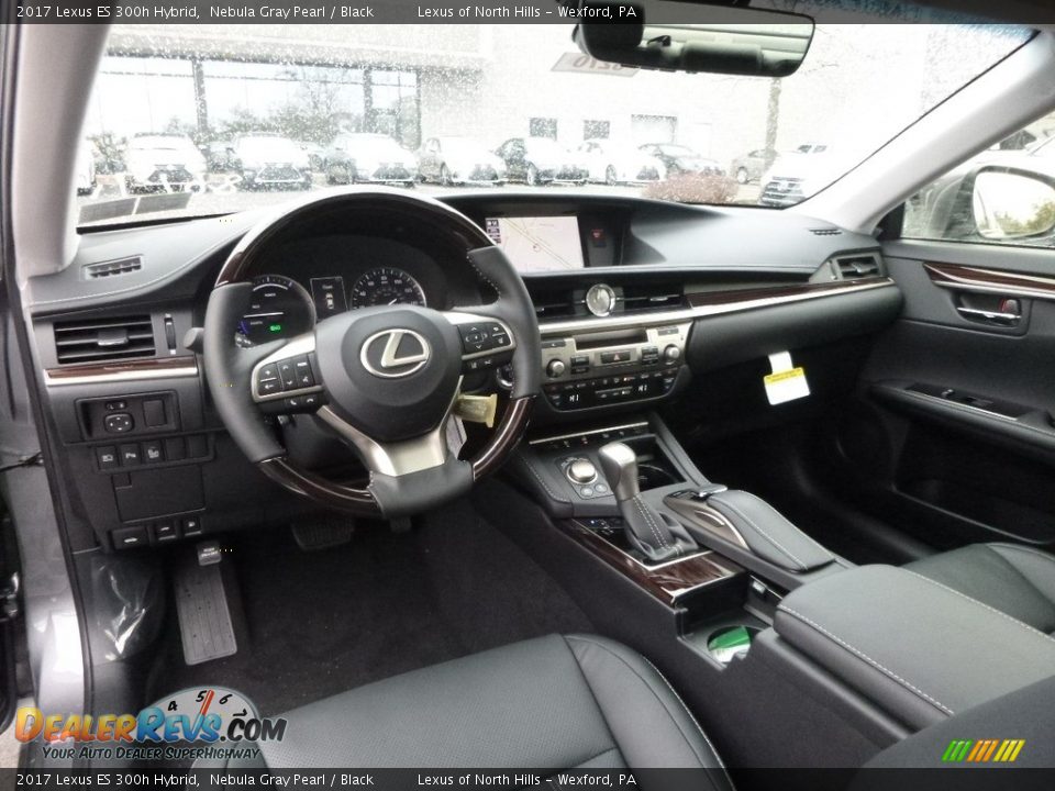 Black Interior - 2017 Lexus ES 300h Hybrid Photo #8