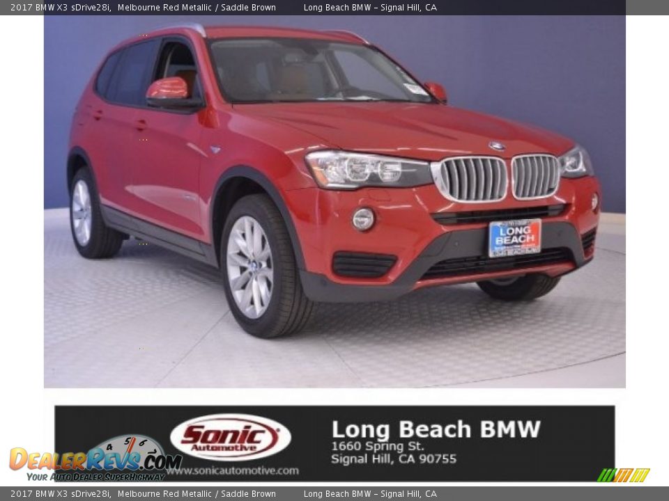 2017 BMW X3 sDrive28i Melbourne Red Metallic / Saddle Brown Photo #1