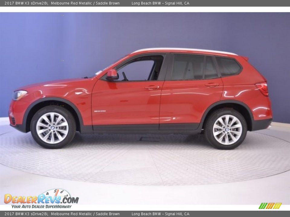 2017 BMW X3 sDrive28i Melbourne Red Metallic / Saddle Brown Photo #4
