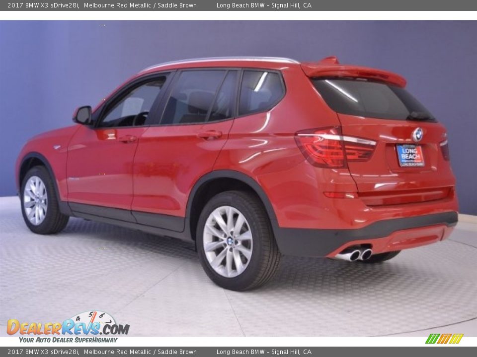 2017 BMW X3 sDrive28i Melbourne Red Metallic / Saddle Brown Photo #5