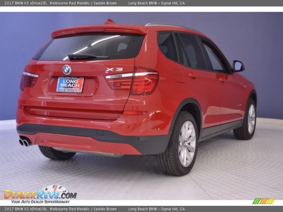 2017 BMW X3 sDrive28i Melbourne Red Metallic / Saddle Brown Photo #7