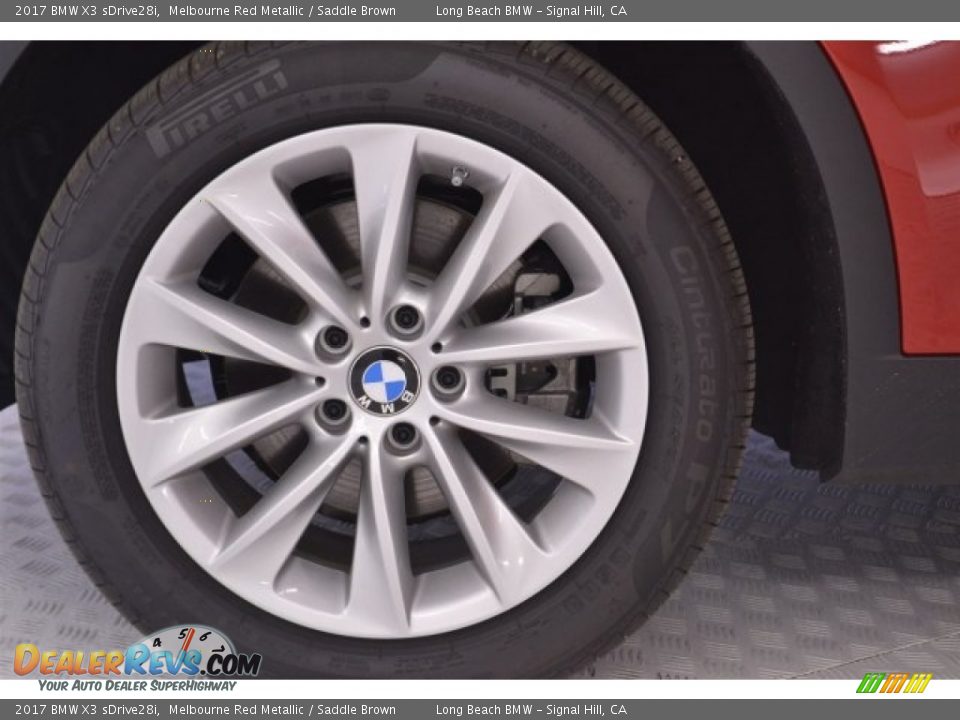 2017 BMW X3 sDrive28i Melbourne Red Metallic / Saddle Brown Photo #9