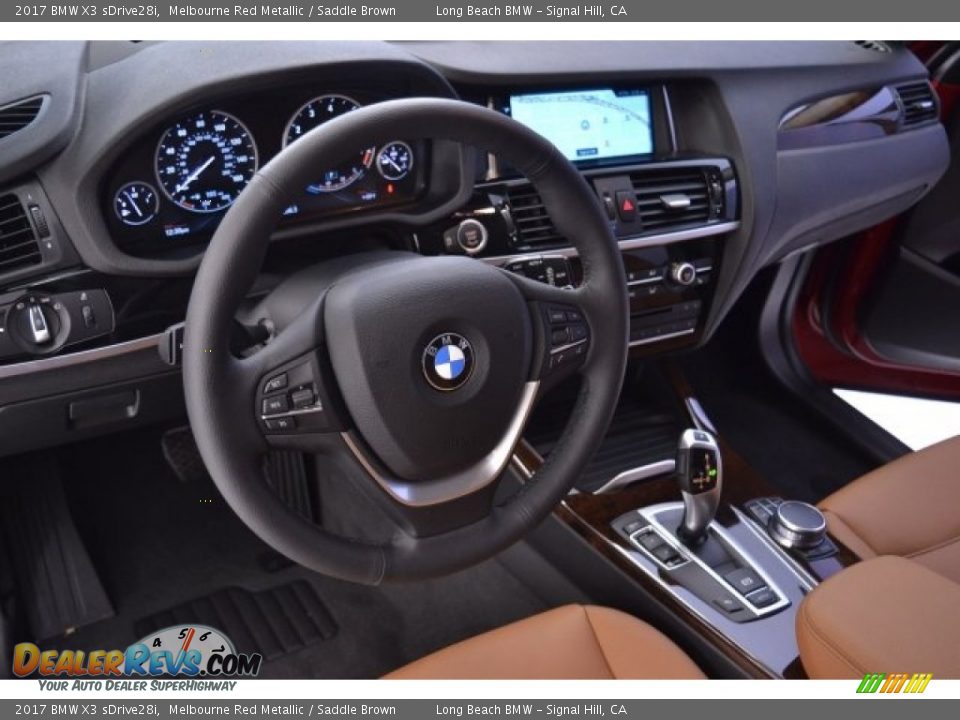 2017 BMW X3 sDrive28i Melbourne Red Metallic / Saddle Brown Photo #11