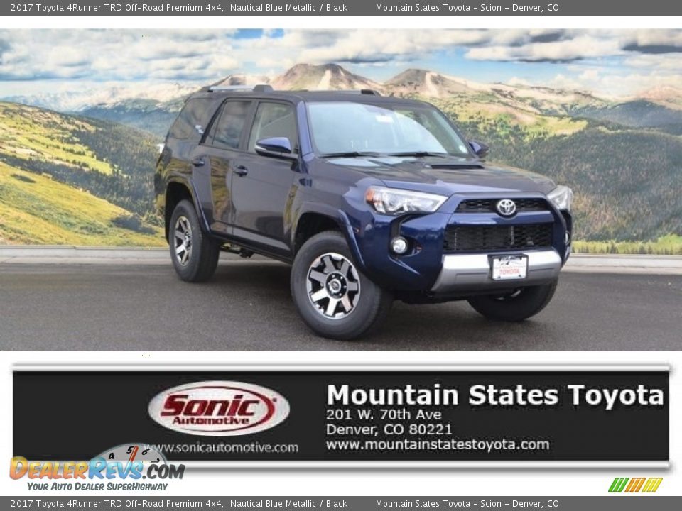 2017 Toyota 4Runner TRD Off-Road Premium 4x4 Nautical Blue Metallic / Black Photo #1