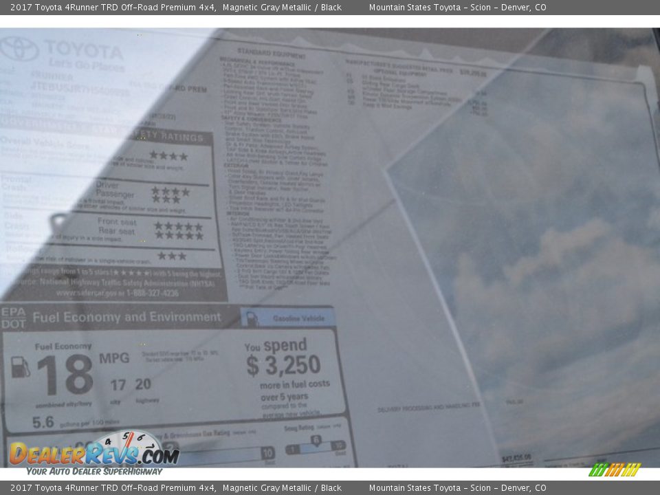 2017 Toyota 4Runner TRD Off-Road Premium 4x4 Magnetic Gray Metallic / Black Photo #10