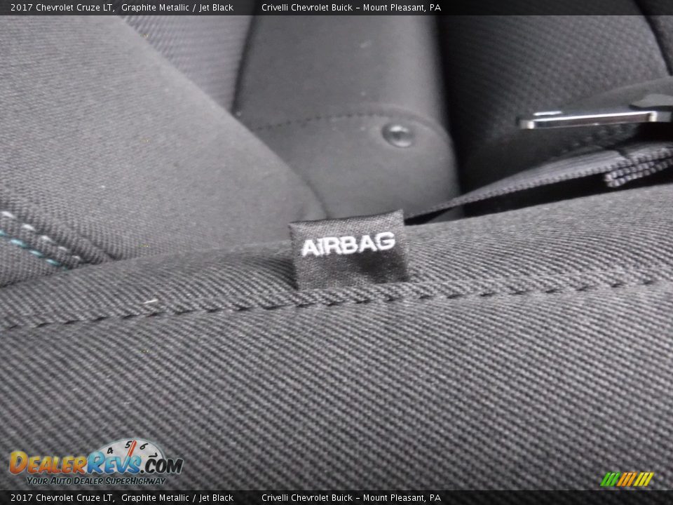 2017 Chevrolet Cruze LT Graphite Metallic / Jet Black Photo #23