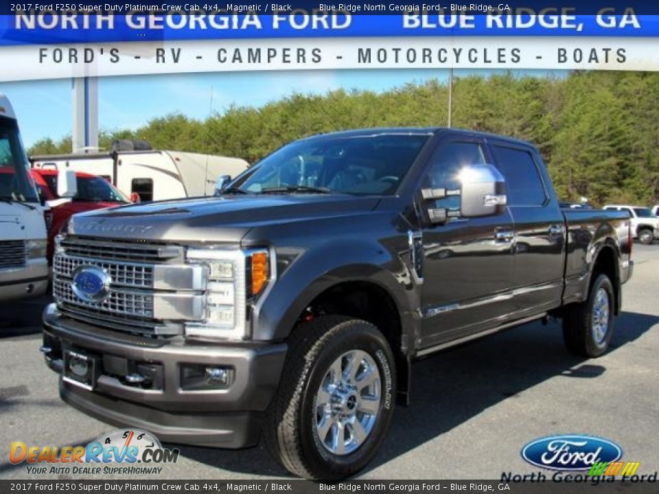2017 Ford F250 Super Duty Platinum Crew Cab 4x4 Magnetic / Black Photo #1