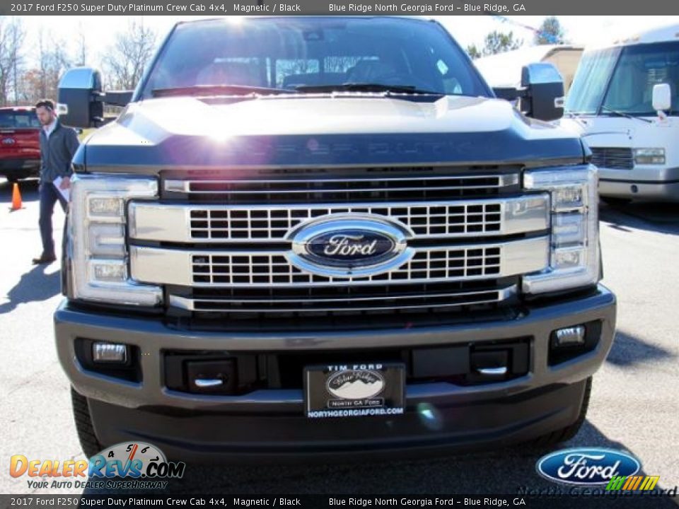 2017 Ford F250 Super Duty Platinum Crew Cab 4x4 Magnetic / Black Photo #8