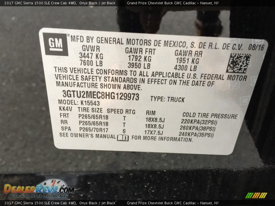 2017 GMC Sierra 1500 SLE Crew Cab 4WD Onyx Black / Jet Black Photo #11