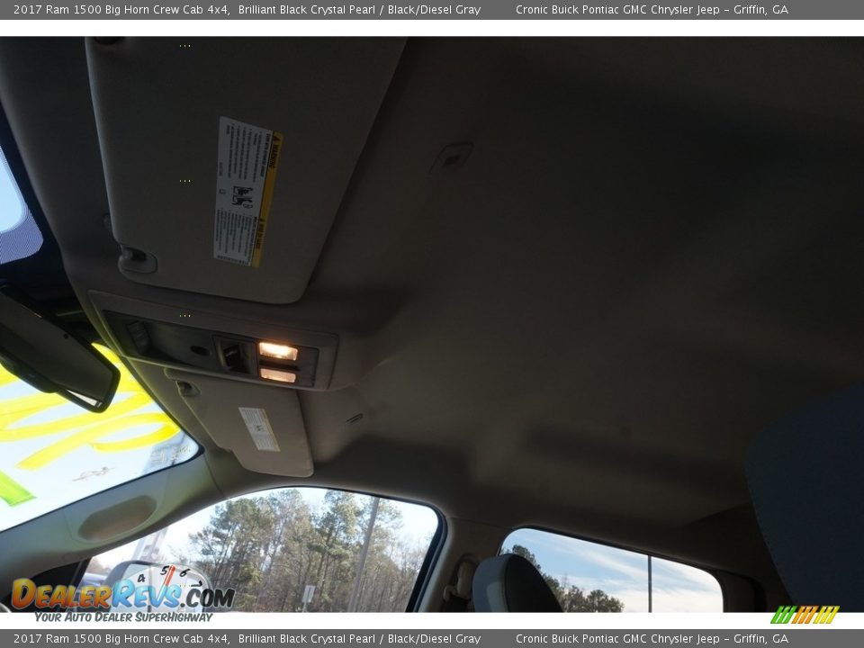 2017 Ram 1500 Big Horn Crew Cab 4x4 Brilliant Black Crystal Pearl / Black/Diesel Gray Photo #11
