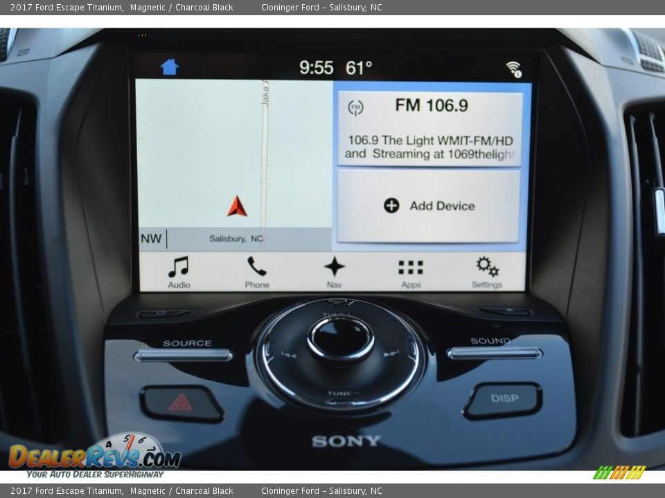 2017 Ford Escape Titanium Magnetic / Charcoal Black Photo #11