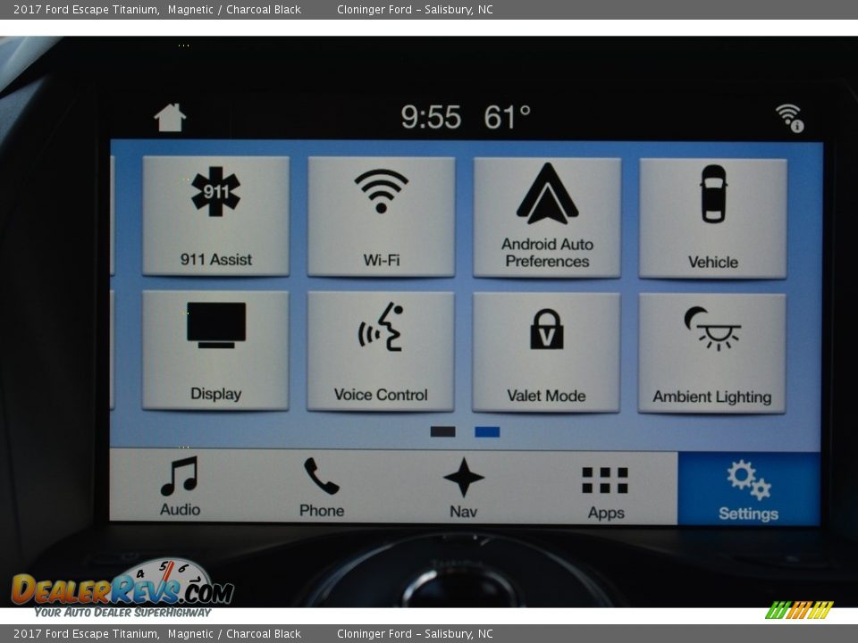 2017 Ford Escape Titanium Magnetic / Charcoal Black Photo #13