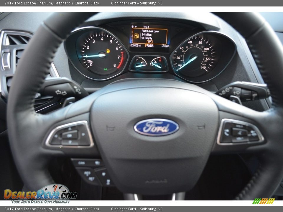 2017 Ford Escape Titanium Magnetic / Charcoal Black Photo #18