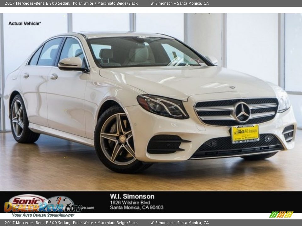 2017 Mercedes-Benz E 300 Sedan Polar White / Macchiato Beige/Black Photo #1