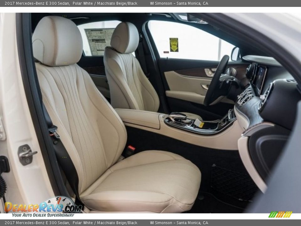 2017 Mercedes-Benz E 300 Sedan Polar White / Macchiato Beige/Black Photo #2