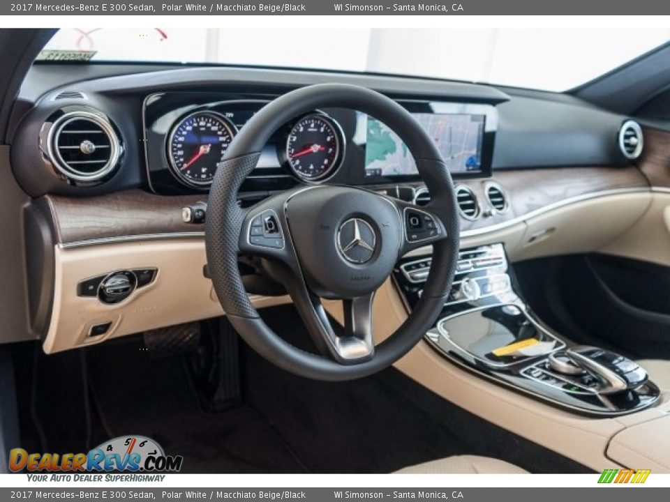 2017 Mercedes-Benz E 300 Sedan Polar White / Macchiato Beige/Black Photo #5