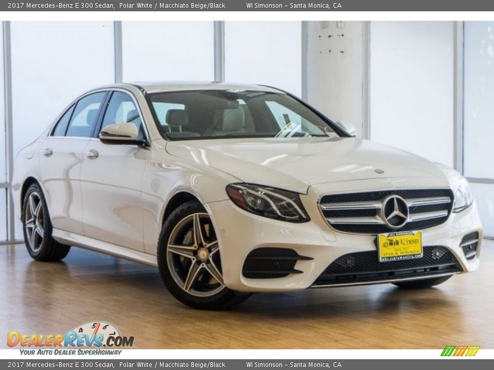 2017 Mercedes-Benz E 300 Sedan Polar White / Macchiato Beige/Black Photo #12