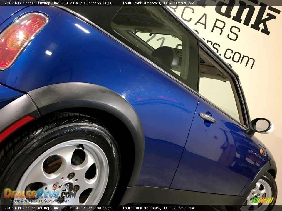 2003 Mini Cooper Hardtop Indi Blue Metallic / Cordoba Beige Photo #21